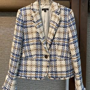 ANN TAYLOR - Tweed Plaid Blazer